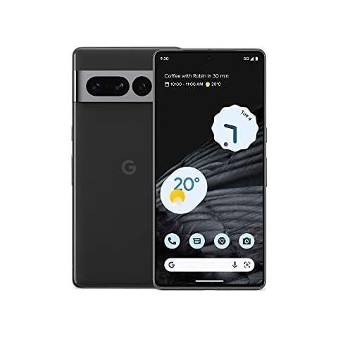 Google Pixel 7 Pro - Unlocked Android 5G smartphone with telephoto lens, wide-angle lens and 24-hour battery - 128GB - Obsidian Cover