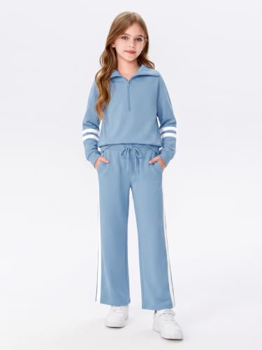 Image of Haloumoning Girls Sweatsuit 2 Piece Zip Long Sleeve Sweat Outfits