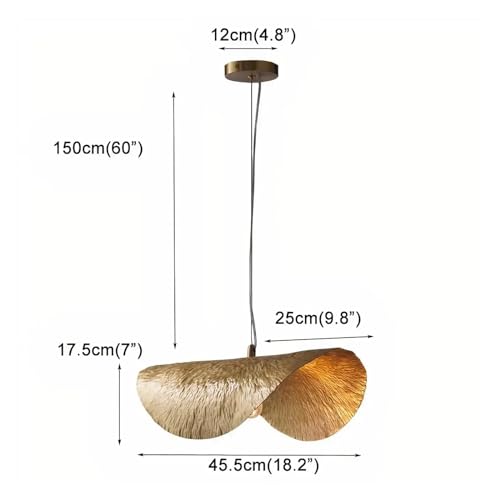 Lampe LED suspendue feuille d'or moderne pour salle à manger - 6