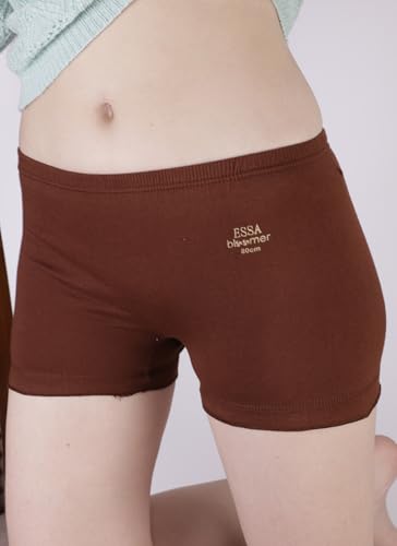 Image of ESSA Women's Bloomer | Full Coverage, 100% Cotton, Hosiery, Mid Waist | Inner Elastic Waistband | Underwear, Innerwear, Boyshorts | Solid (Combo Pack of 4) (Multicolour)