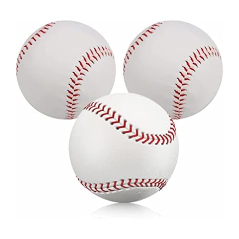 Forrader 9" inch Baseball Balls, Handmade Soft Baseball for Adult Youth Training Exercise Professional Baseball Games (3Pcs) Cover
