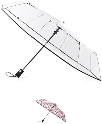 totes Ultra Clear Auto Open Umbrella