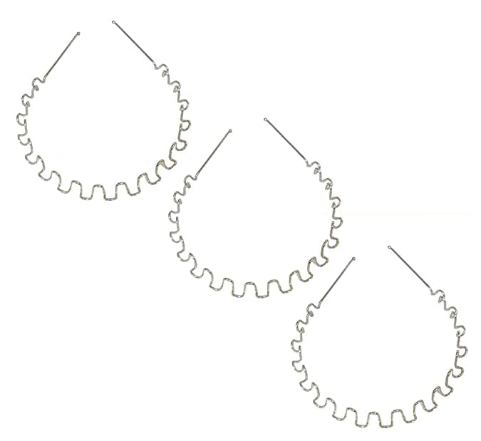 Kostech Zig-Zag Hair Band Metal Headband Black Head Band Spring Wavy Nonslip for Unisex (Spring Wave) Silver (Pack Of 3) (B0BC978JYM) Amazon Price History, Amazon Price Tracker
