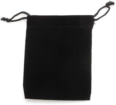 GYBest Jewelry Bag, Velvet Drawstring Bag Pouch with 50pcs, 3x4 inches, Black (Jewelry Storage)