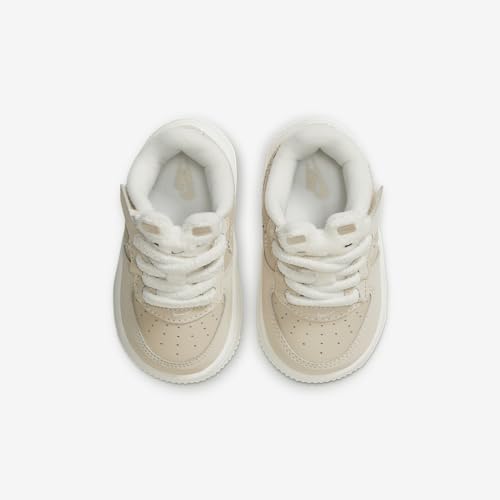 Nike Force 1 Low SE EasyOn Baby/Toddler Shoes (FZ1009-100, Sanddrift/Sail/Dark Raisin/Pale Ivory)4
