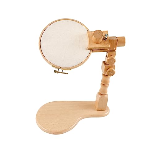 OSALADI Wooden Embroidery Stand Cross Stitch Adjustable Hoop Stand Cross-Stitch Desk
