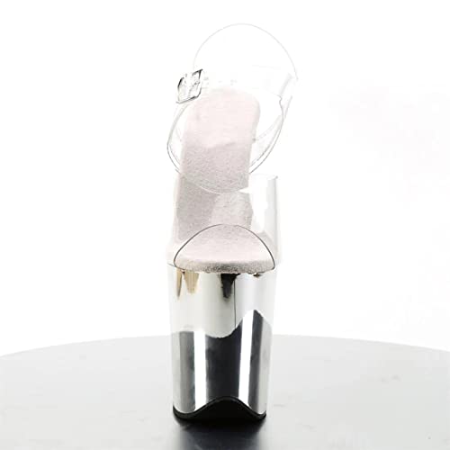 Roimaash Fancy Women 20CM Heel Clear Pole Dance Sandals2