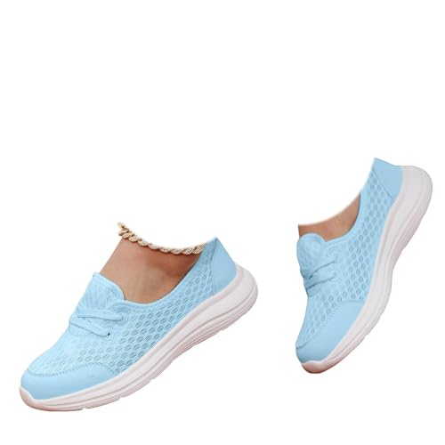 Women's Soft Sole Mesh Comfort Orthopedic Shoes, Women Slip On Walking Shoes Breathable Non Slip Orthopedic Sneakers with Arch Support