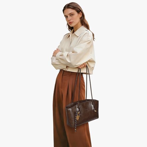 Brown Vintage Leather Shoulder Bag