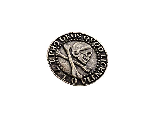 Baldur Jewelry - Uncharted Metal Pirate Coins Skull Token Pendant Charm Amulet - Nathan Drake Merch Coin Jewels Merchandise - Brass Pirate Coin - Pirate Treasure Coins - Pirate Jewelry Accessories