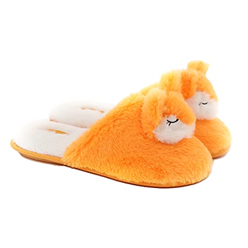 Image of Millffy Women Cute Plush Animal Unicorn Slippers Bunny Rabbit Shoes Indoor Home Bedroom Slippers
