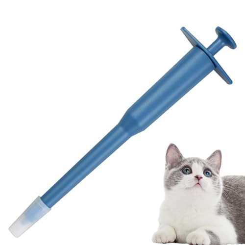 Dispensador de pastillas para gatos reutilizable para gatos con mango – Dispensador de pastillas para perros y gatos, dispensador de varias pastillas, dispensador de comida para gatos pequeños
