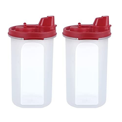 Image of Cutting EDGE 585 ML Smart Slim Oil Dispenser Airtight Dark Red (Set of 2) | BPA free food grade plastic material, recommended for storing oil, vinegar, Water, sauces, juice, kitchen Storage