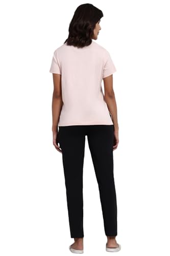 Image of Van Heusen Women's Cotton T-Shirt | Soft Breathable Cotton | Relaxed fit | Lounge Tee| Printed | Round Neck | Short Sleeve| Comfortable Everyday Wear | Style 55432