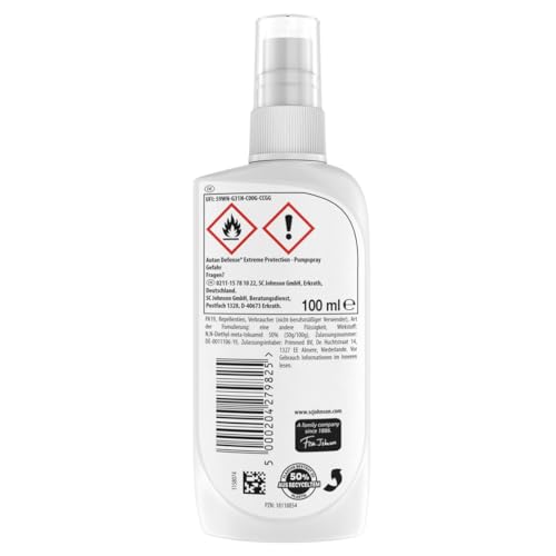 Autan Defense Extreme Protection Pumpspray, Insektenschutz DEET 50, 1 Pack
