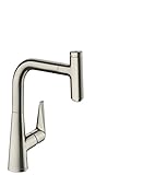 hansgrohe Talis Select S Stainless Steel Bar Kitchen Faucet, Kitchen Faucets with Pull Out Sprayer,