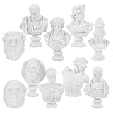 LOLIPPYY 10 Piezas Figuras de Mini Bustos Esculturas para Decoración del Hogar y Práctica Artística Modelo Estable para Pintar y Coleccionar