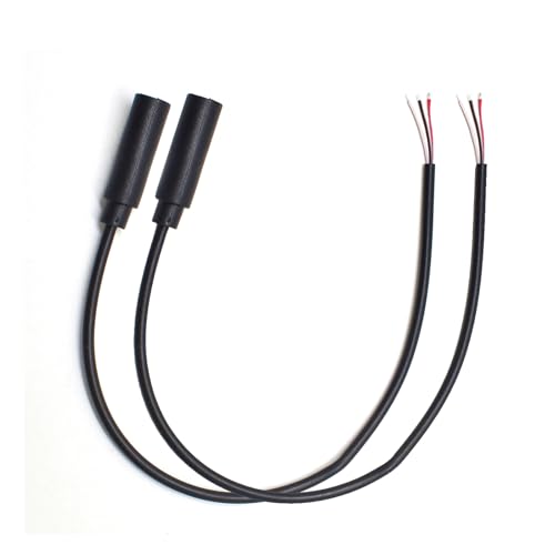 2PCS 0.25M 2.5mm cable de audio hembra a cable pelado
