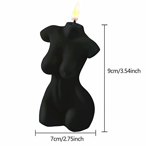 2Pcs Body Shaped Candles, Body Soy Candle Female Body Shaped Candle Woman Torso Candle Home Decoration For Bedroom Bathroom Aesthetic Decoration (White And Black) #TOP1