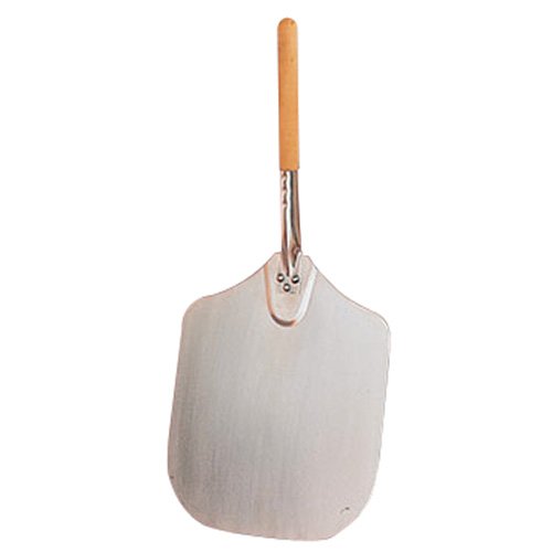Image of American Metalcraft, inc. 5212 52 inch Aluminum Pizza Peel with 38 inch Wood Handle, 12 inch x 14 inch Medium Blade, Silver