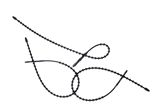Gardner Bender 46-8BEADBK Beaded Cable Tie Wrap, 8 Inch, 70 Lb, Reusable, Adjustable Wire And Cord Management thumb #1
