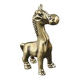 Décoration d'intérieur en forme de girafe en métal - créée par des artisans qualifiés dans un style traditionnel avec un raffiné, c'est une superbe pièce de collection précieuse, figurine miniature en laiton vintage