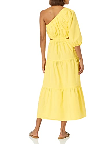 Image of The Drop Womens April One Shoulder Cut-Out Tiered Midi Dress