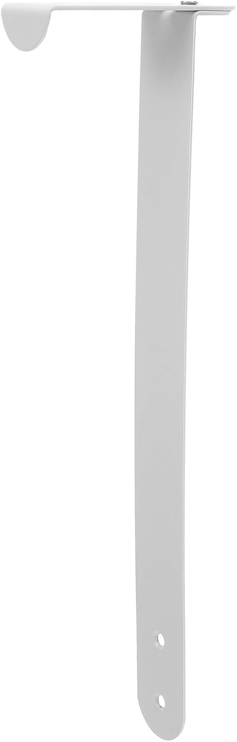 jojofuny Door Pegboard Hanger White Iron Mounting Clip Hook | No Drill Setup, Flexible Placement for Garage and Craft Room, Heavy Duty Support with Sleek Modern Finish
