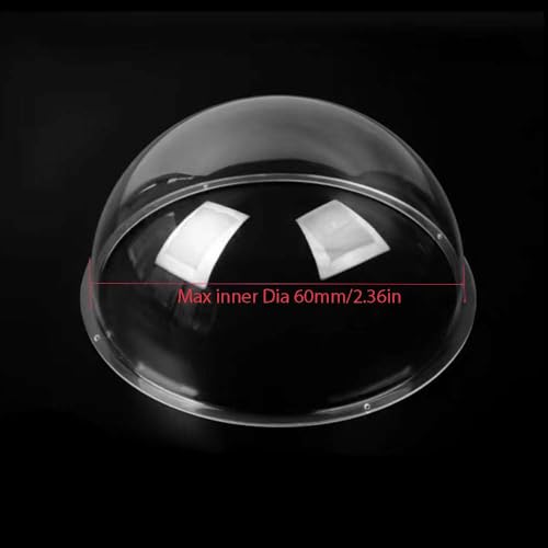 Image of LOTOWELZON 2.36inch Acrylic Replacement Transparent Clear Camera Dome Cover Security Camera Housing Pet Dog Fence Window Skylight Window (ID60mm*H30mm /2.36 * 1.18in)