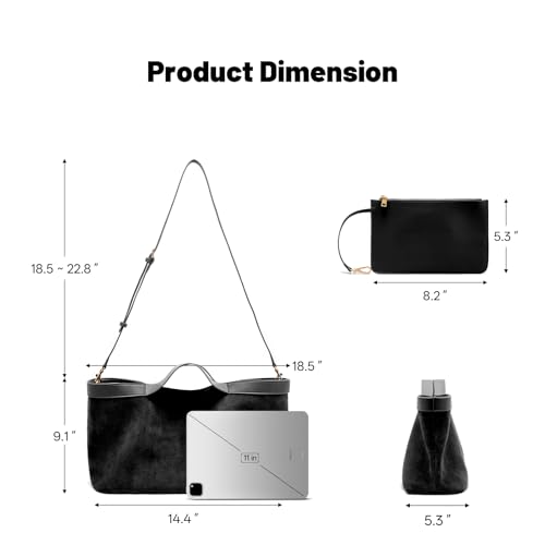 Bolso Tote de cuero genuino para mujer miniatura 6