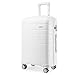 Produktbild KONO Zwillingsrollen Reisekoffer TSA-Schloß 76cm Trolley Koffer Polypropylen Hartschale Rollkoffer mit YKK Reißverschluss (Weiß, XL/100L)