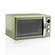 Swan Retro SM22030GNEU Digital Mikrowelle 20L, 5 Leistungsstufen, Auftaufunktion, 60 Minuten Timer, Tür mit Spiegeleffekt, 27cm Drehteller, Vintage Design, Grün, 800W