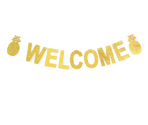 andgo Welcome Party Banner Pineapples Bunting Wedding Birthday Bunting House Home Decorations Garland Photo Booth Props Bachelorette Party Supplies Cover
