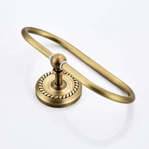Soporte para toallas de mano de pared OUNONA dorado ovalado para baño y hotel 5