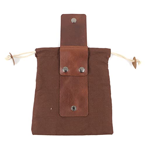 Canvas Foraging Pouch Sac Bushcraft en Cuir Et en Toile Collapsible, Sac à Outils Suspendu à la Taille pour la cueillette des Fruits, Sac de cueillette pour Le Camping, randonnée Cover