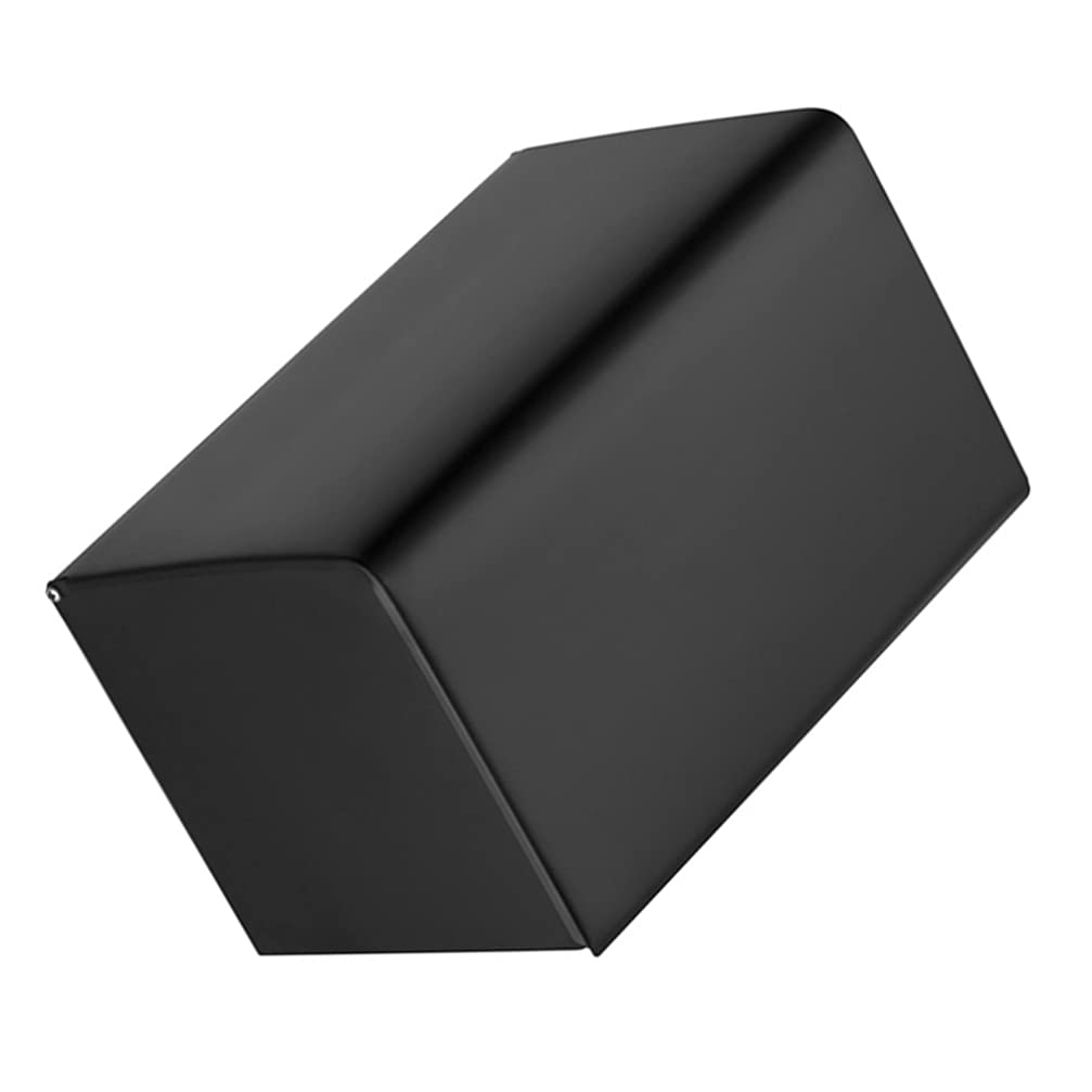 Cabilock Porta Fazzoletti Design Salvaspazio da Parete in Acciaio Inossidabile Nero Resistente alla Ruggine e Contenitore per Bagno