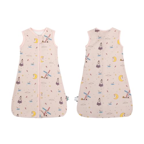 Image of HOUSABY Baby Wearable Blanket,Summer Cotton Sleep Sacks 1 Pack Unisex Toddler Sleeping Bag Sack, 0.5 TOG with 2-Way Zipper
