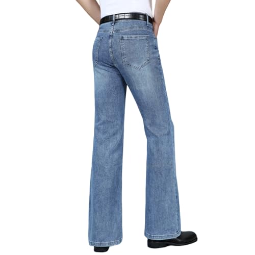 Men's Flared Boot Cut Jeans Pants Flares Bell Bottom Denim Trousers Party Slim Fit Casual Vintage3