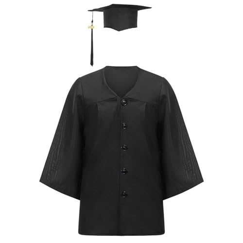 Image of Kindergarten 2025 Graduation Cap and Gown Tassel Sets with Charm 2PCS Graduations Stoles for Kids Grad Party Clothes