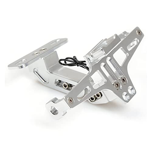 DABAUR Für Kawasaki Für ER6N Für ER6F Für ER-6N Für ER-6F Für Yamaha Für FZ6-S2 Für FZ6 S2 Motorrad Kennzeichenhalterung Kennzeichenhalter Rahmennummer (Farbe : Silber)