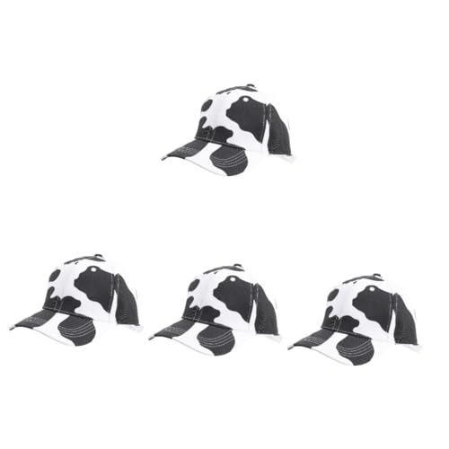Casquette de baseball en coton imprimé vache pour hommes et femmes