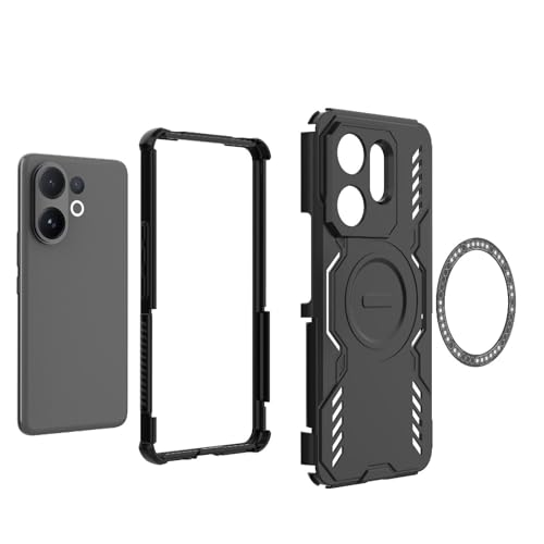 Image of Back Cover Case for Vivo T4 Pro 5G | 360 Protection Mobile Phone Case Mag-Safe | Camera Protection | Vivo T4Pro 5G Back Cover | Vivo T4 Pro 5+G - Black TPU+PC
