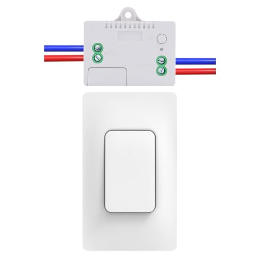 Image of Self Powered Wireless Light Switch Kit Remote Light Switches Wireless No Wiring No Battery Kinetic Light Switch Wireless Radio Wall Switches for Home Lighting