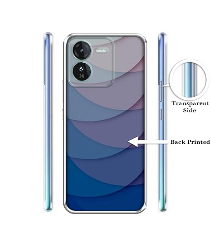 Image of Casotec Waves Pattern Print Design Printed Silicon Soft TPU Back Case Cover for iQOO Z9 5G, Multicolor