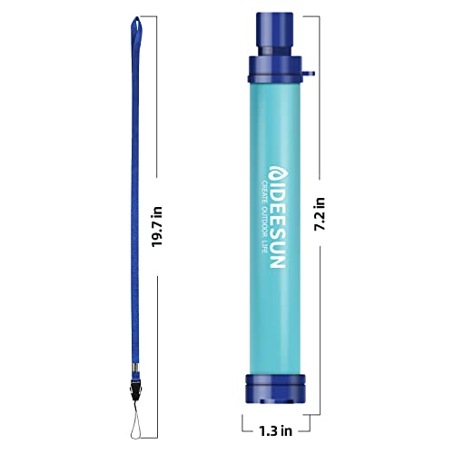 Straw Water Filter, Personal Survival Filtration, Emergency Preparedness, Water Purifier Survival Outdoor Tool, Hiking, Camping, Portable Water Filter For Streams And Lakes, 0.1 Micron Water Filter #TOP7