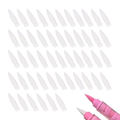 YAYNO 50 PCS Pinches De Remplacement De Pointe Douce Pour Marqueurs De Peinture En Acrylique Points De Pointe Fin En Nylon Stylos À Pinceaux Rechargeables, Pour Le Dessin
