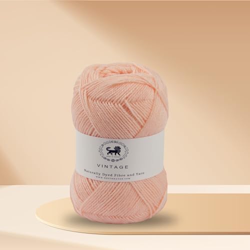 Nestnhaven Acrowools Vintage, Micro Soft, Hand Knitting and Crochet Yarn. Pack of 1 Ball - 100gms. Shade no - NNHV001 (Skin) | (900 Gm)