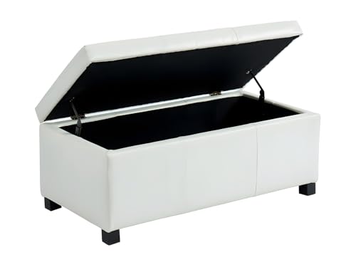 Banc coffre blanc en simili Filippo | Vente-unique - 5