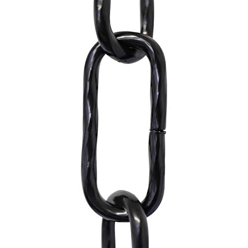 Rch Hardware Ch-S61-40-Blk-10 | 7 Gauge Decorative Solid Steel Fixture Chain | 10 Foot Increments #TOP9