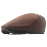 TINGSHC BKSYOFU Gorra Ajustable for Vendedor de periódicos, Boina de Tweed, Gorra con Lengua de Pato y Viento, Gorra Delantera